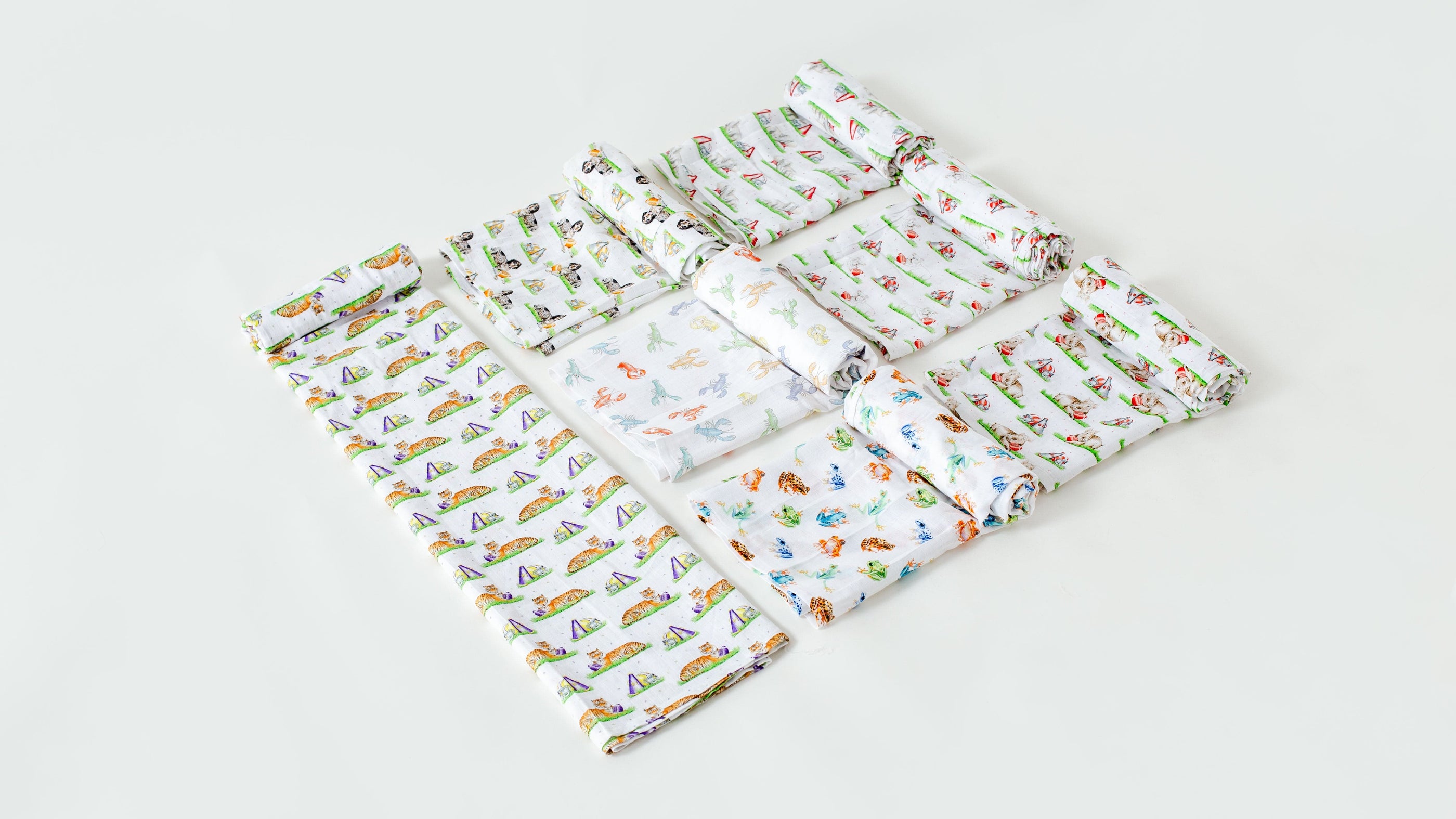 Colorful Claws Organic Muslin Swaddle Blanket