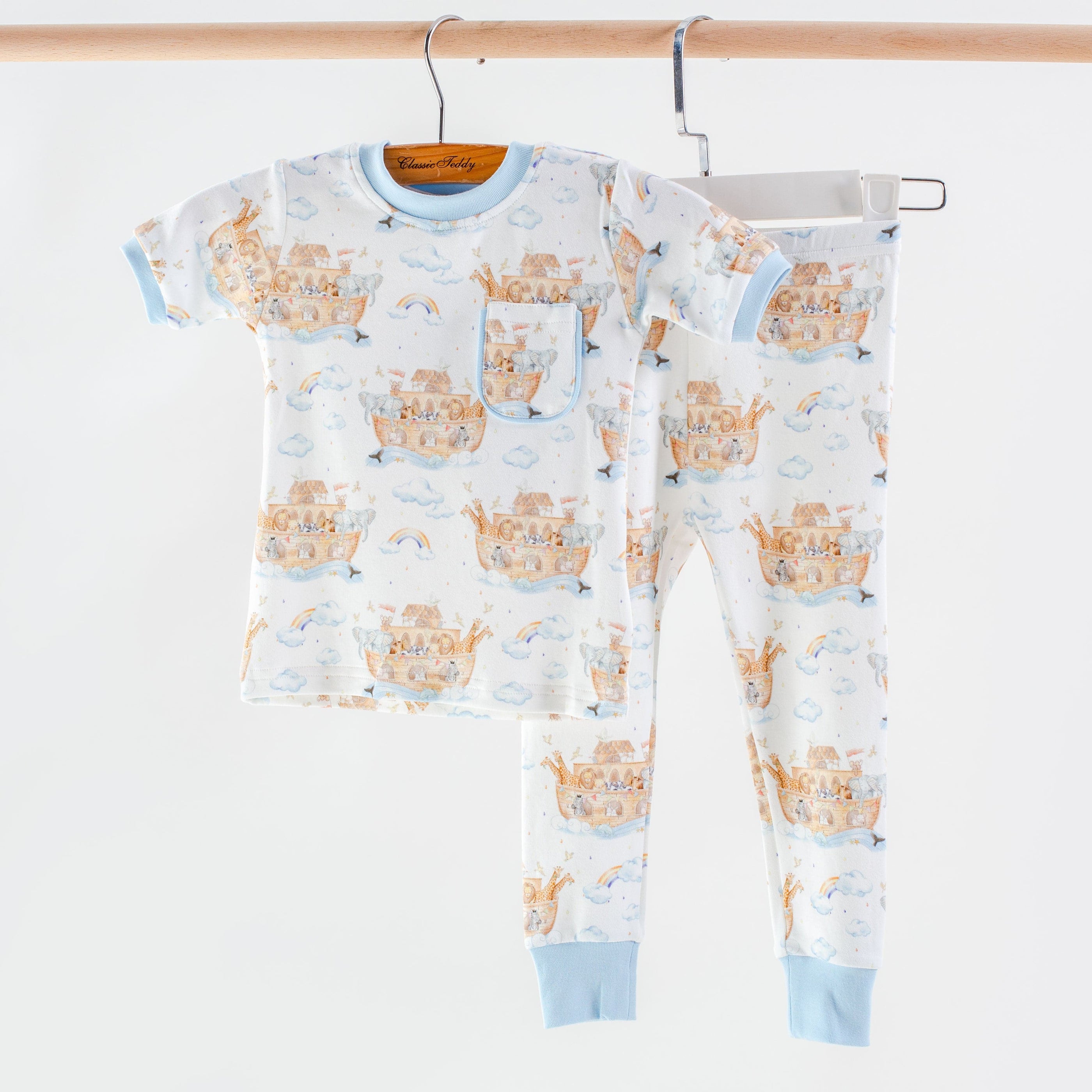 All Aboard Noah's Ark Organic Cotton Kids Pajamas