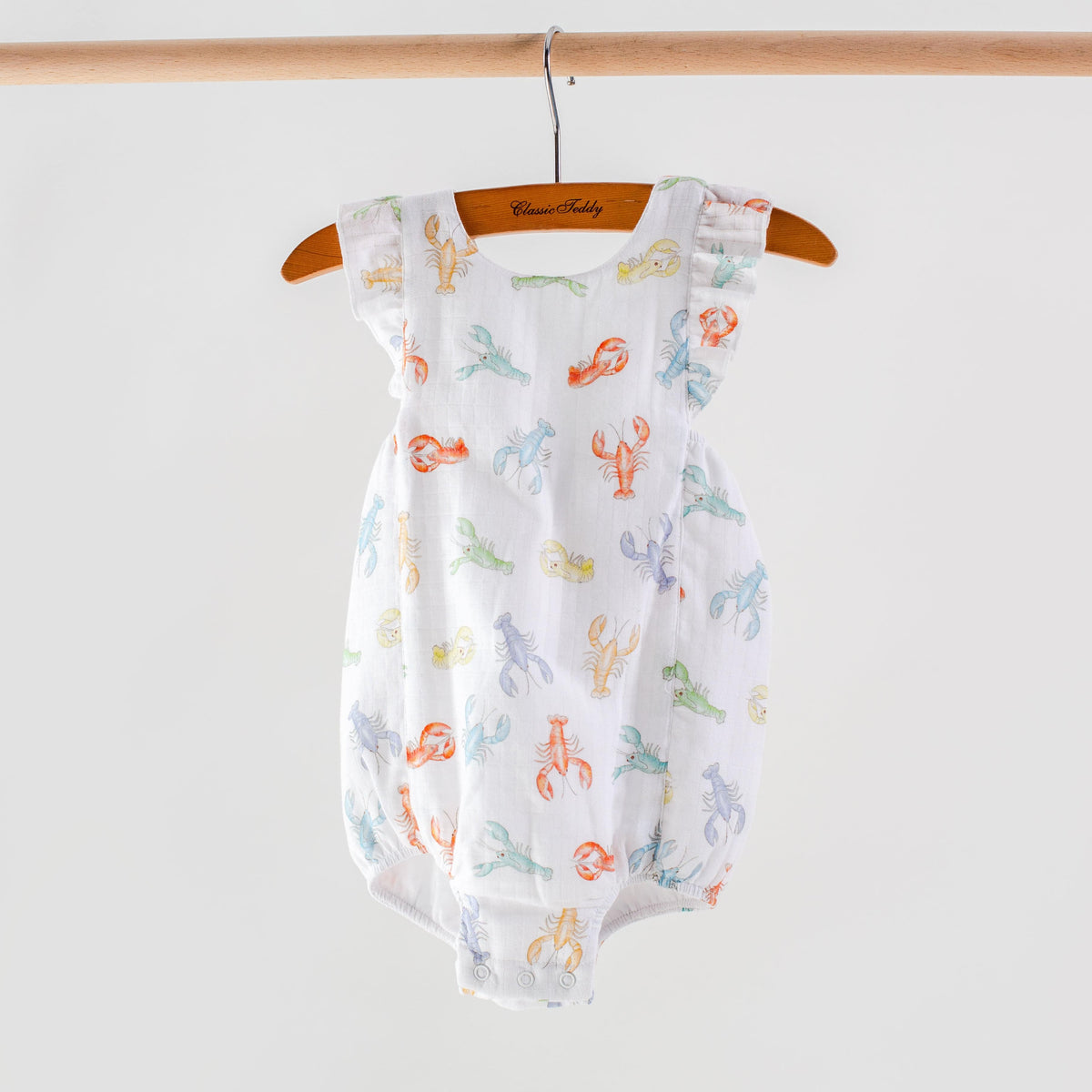 Colorful Claws Organic Muslin Bubble Romper