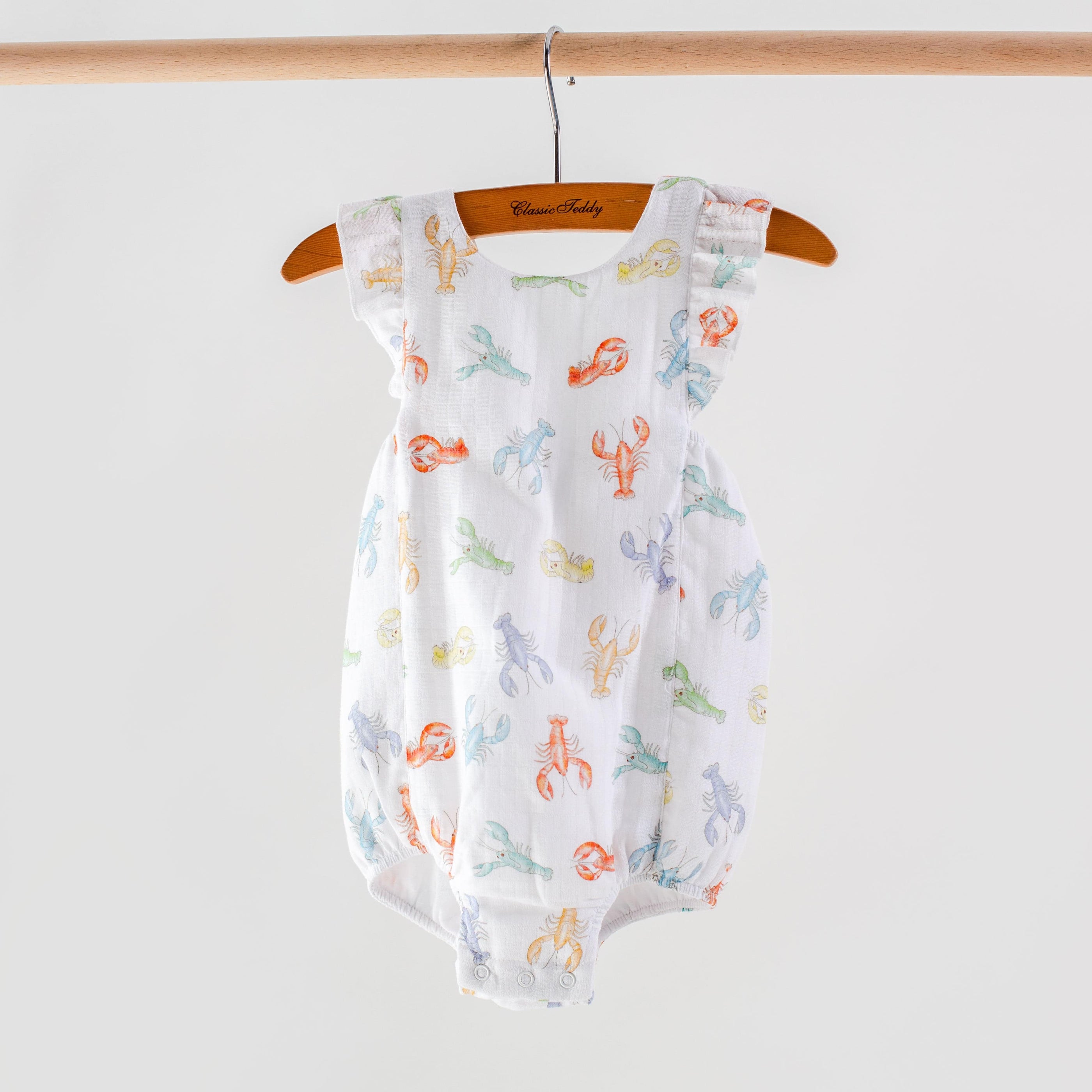 Colorful Claws Organic Muslin Bubble Romper