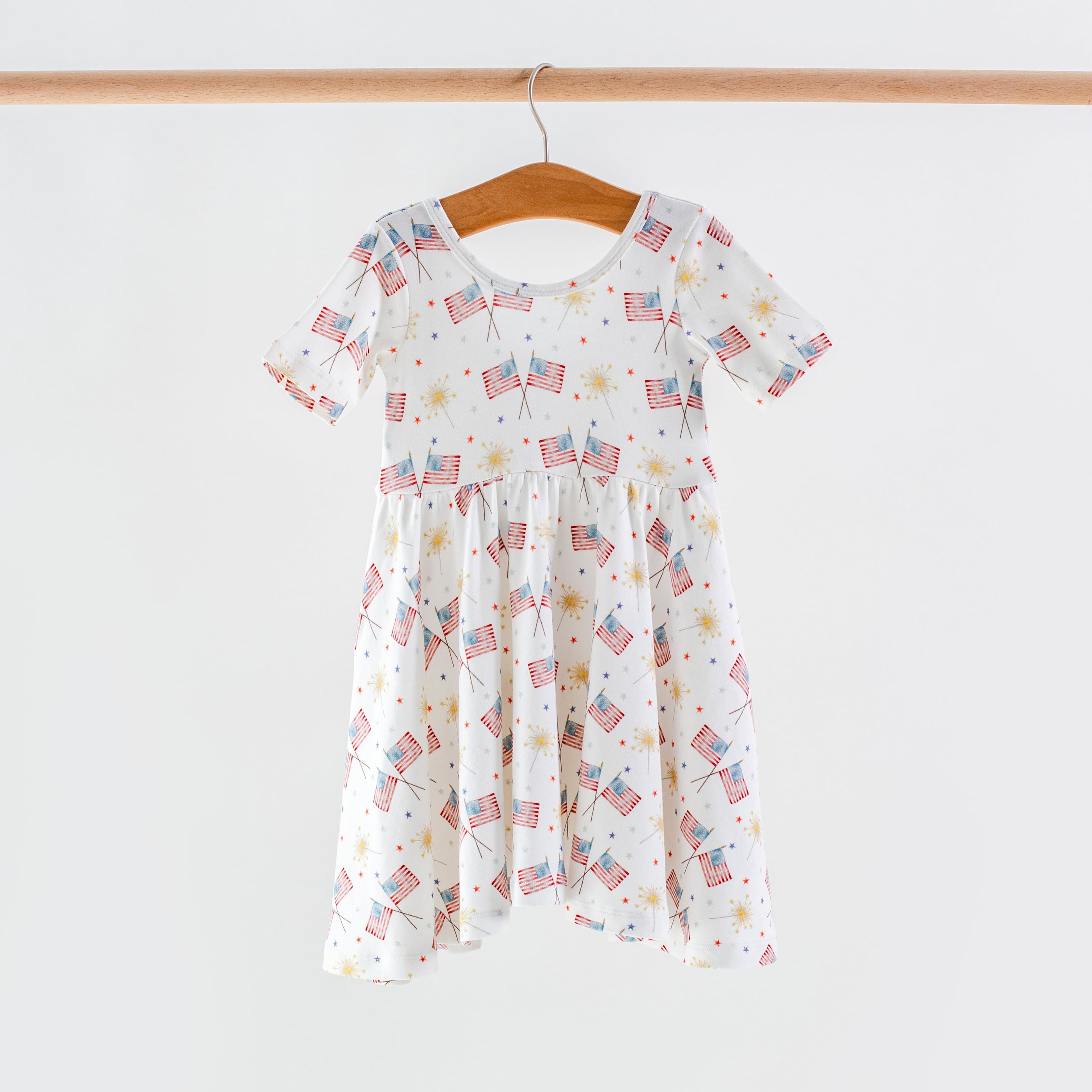 Patriotic Parade Organic Cotton Dress for Kids