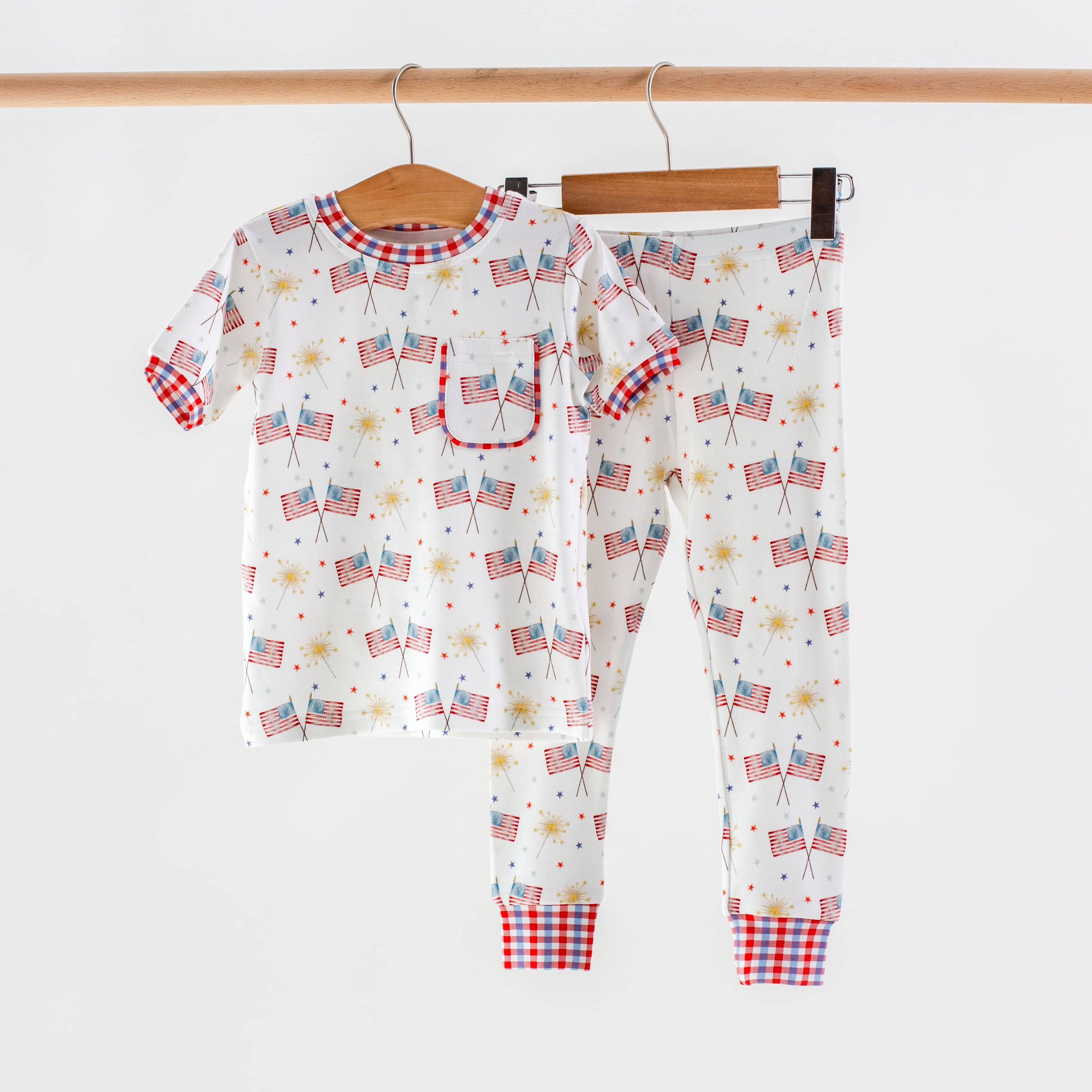 Patriotic Parade Organic Cotton Kids Pajamas