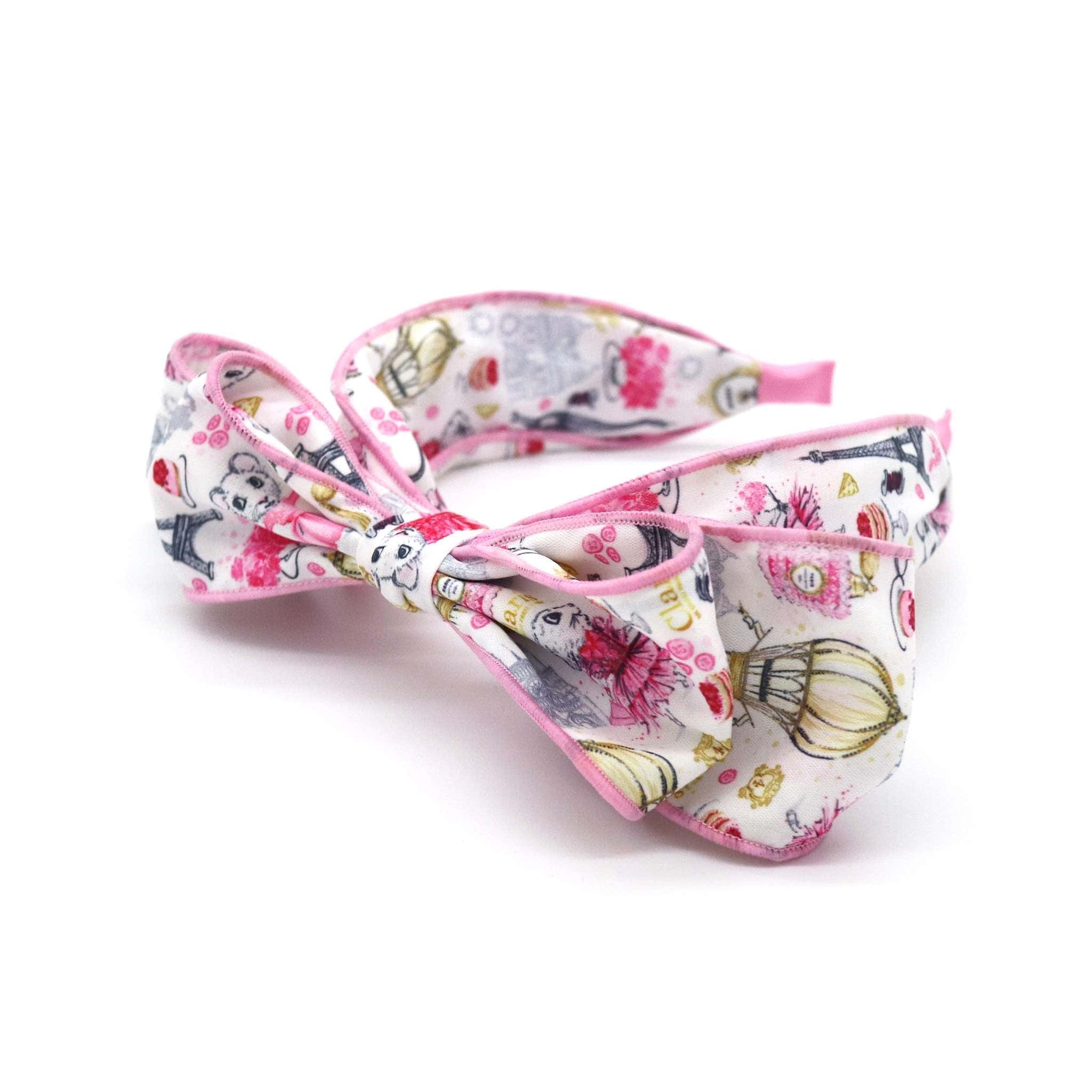 Pink Poppy Claris Fashion Print Headband with Bow - Little Miss Muffin Children & Home