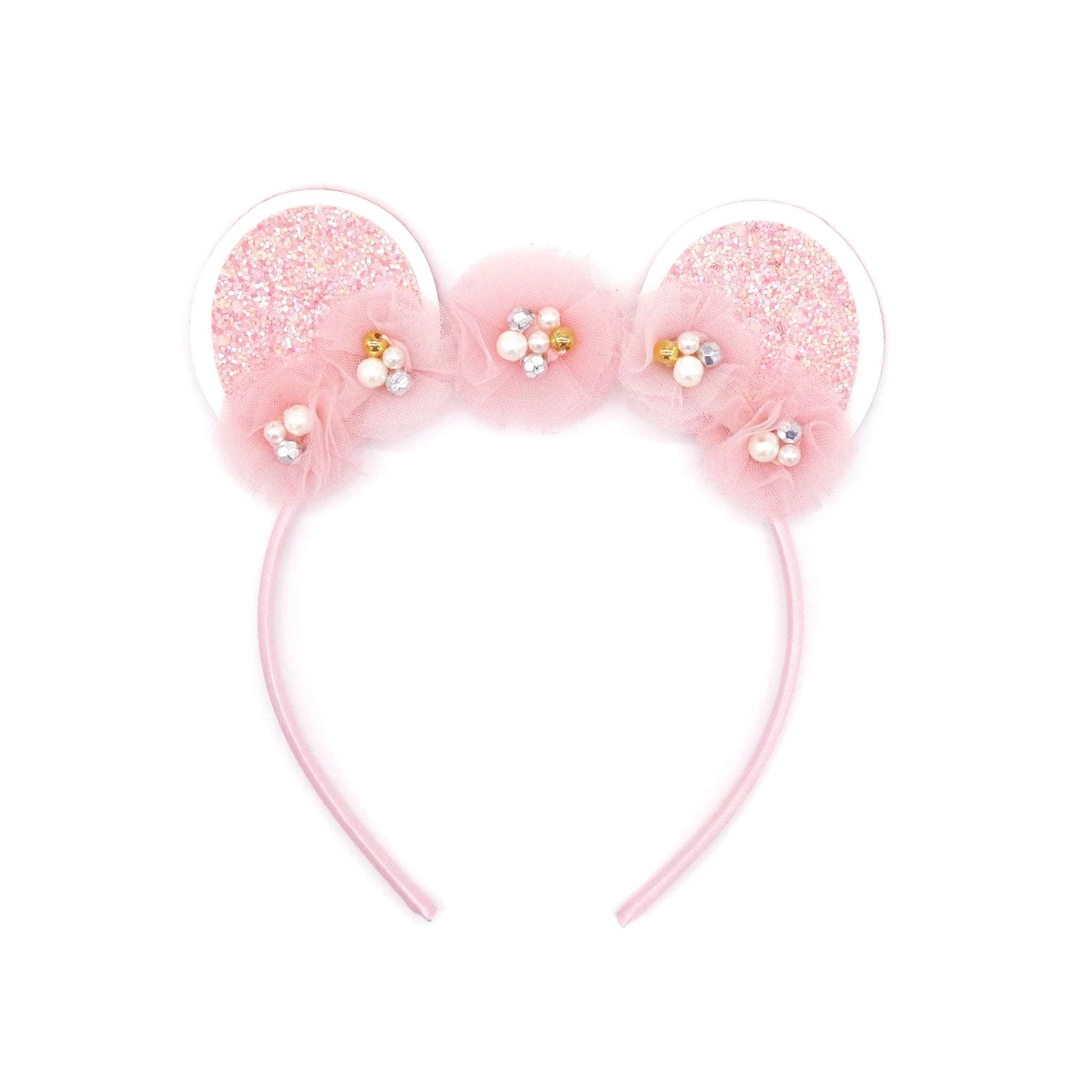 Pink Poppy Claris Ears Headband in Pink - Little Miss Muffin Children & Home