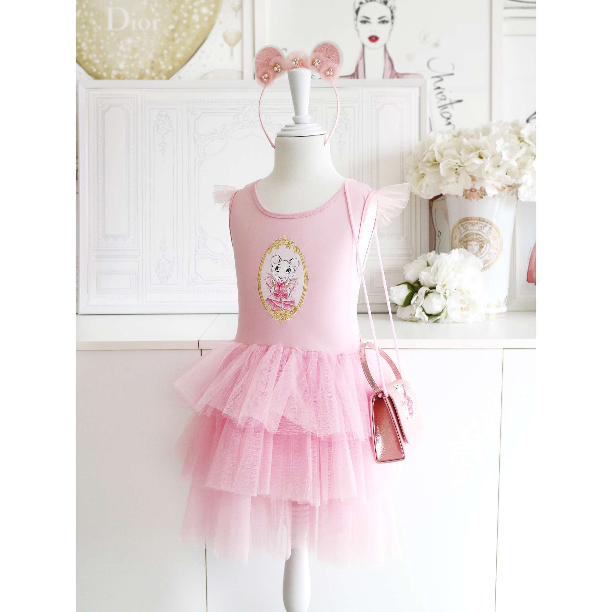 Pink Poppy Claris Fashion Tulle Dress in Pink - Little Miss Muffin Children & Home