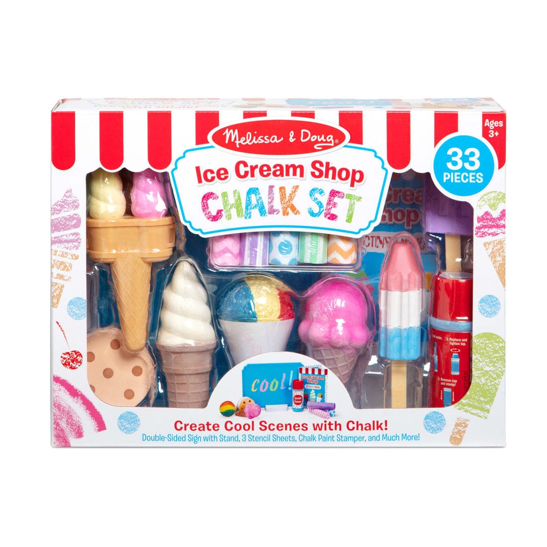 Melissa & Doug Melissa & Doug Ice Cream Shop Chalk Play Set - Little Miss Muffin Children & Home