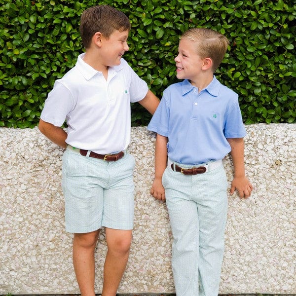 Bailey Boys Bailey Boys Short Sleeve Henry Polo in White - Little Miss Muffin Children & Home