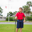 Pete Cotton Twill Shorts in Navy