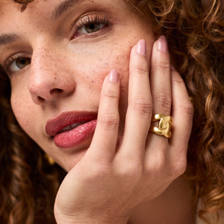 Julie Vos Infinity Ring Rainbow Gold - Little Miss Muffin Children & Home