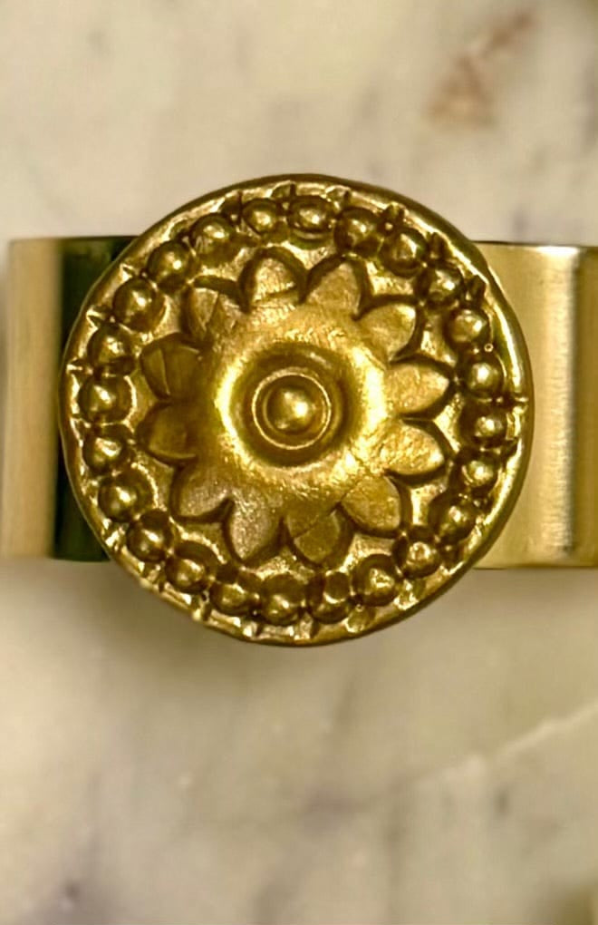 Isabella Medium Brass Cuff