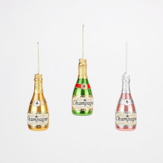 180 Degrees 180 Degrees Glass Champagne Bottle Ornament - Little Miss Muffin Children & Home