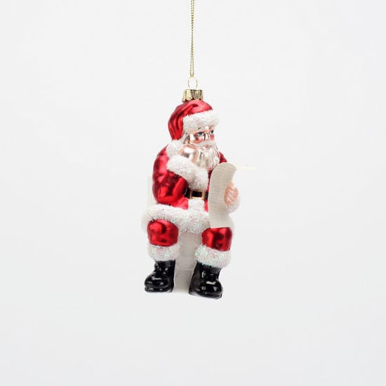 180 Degrees 180 Degrees Glass North Pole Santa Ornament - Little Miss Muffin Children & Home