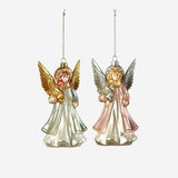 180 Degrees 6" Glass Angel Ornament, 2 Colors Available