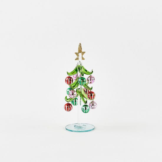 180 Degrees 180 Degrees Glass Christmas Tree with Dangle Ornaments - Little Miss Muffin Children & Home