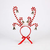 180 Degrees Red/White Striped Candy Cane Headband with Bells,