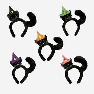 180 Degrees 180 Degrees Cat with Witch Hat Headband, Available in 5 Colors - Little Miss Muffin Children & Home