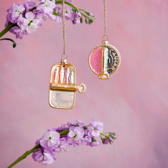180 Degrees 180 Degrees Caviar & Sardines Glass Ornaments, 2 Styles Available - Little Miss Muffin Children & Home