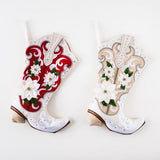 180 Degrees 17" Fabric Cowgirl Boot Stocking, 2 Styles Available