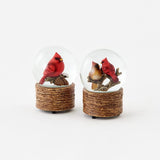 180 Degrees White Christmas Cardinal Waterglobe, 2 Styles Available