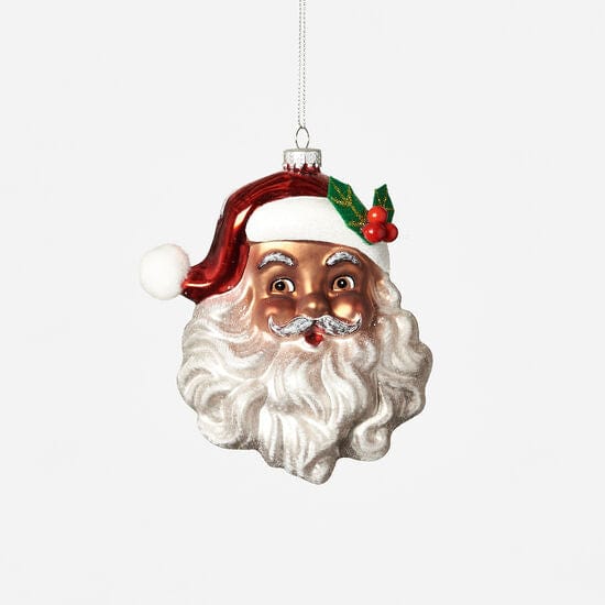 180 Degrees 180 Degrees Glass Santa Head Ornament - Little Miss Muffin Children & Home