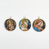 180 Degrees 3.75" Madonna Medallion Glass Ornament, 3 Styles Available