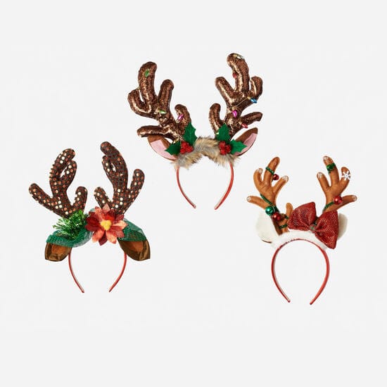 180 Degrees 180 Degrees 13" Fabric Antler Headband, 3 Styles Available - Little Miss Muffin Children & Home