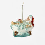 180 Degrees Glass Santa Bathtub Ornament