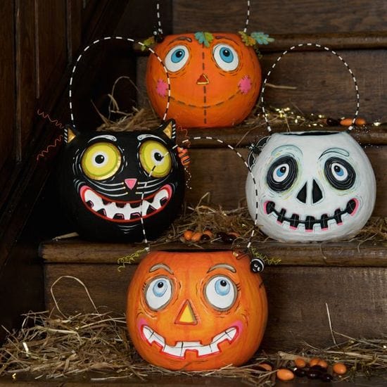 180 Degrees 180 Degrees Papermache Halloween Buckets, Available in 4 Styles - Little Miss Muffin Children & Home