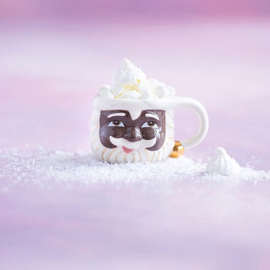 180 Degrees 180 Degrees Black Papa Noel Ceramic Mug - Little Miss Muffin Children & Home