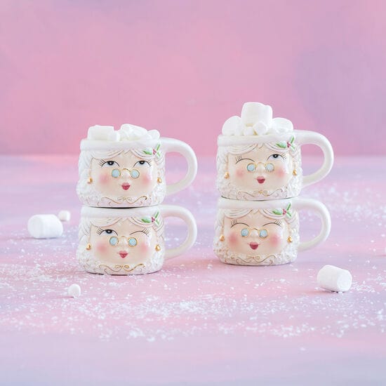 180 Degrees 180 Degrees Mrs. Papa Noel Ceramic Mugs, 4 Styles Available - Little Miss Muffin Children & Home
