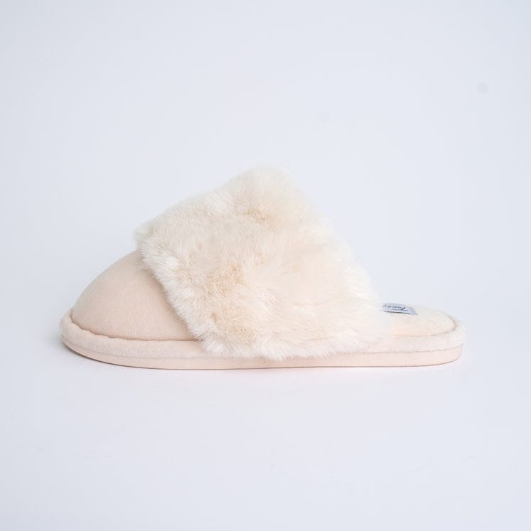 Ivory Furry Slippers