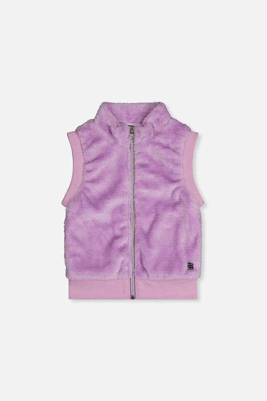 Violet Tulle Faux Fur Sleeveless Vest