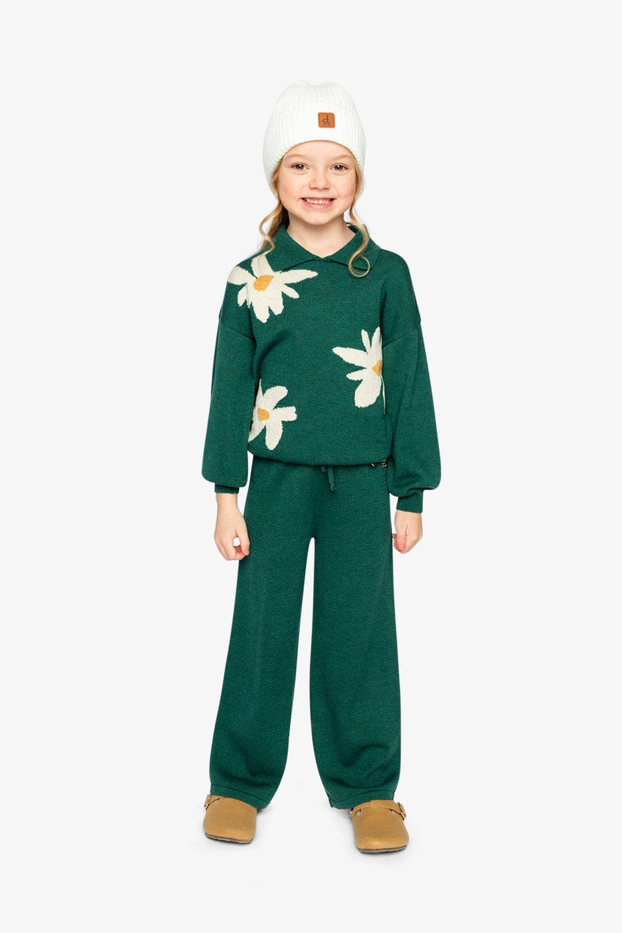 Jasper Printed Green Knitted Sweater