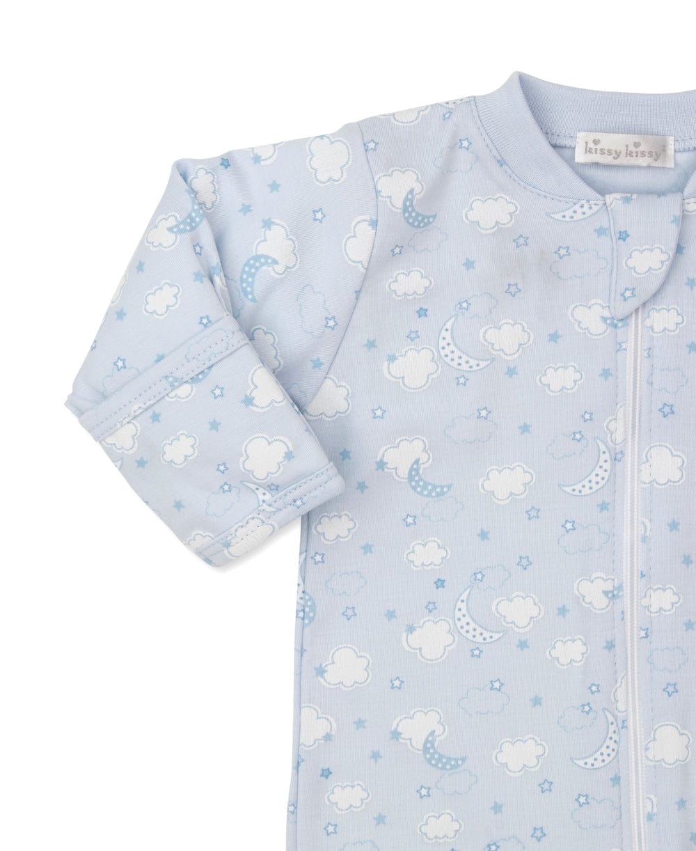 Kissy Kissy Kissy Kissy Night Clouds Footie with Zip - Little Miss Muffin Children & Home