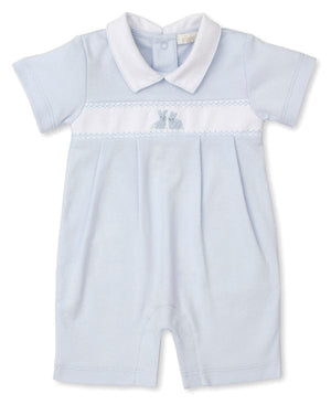 Kissy Kissy Kissy Kissy Short Playsuit with Hand Emb Premier Cottontail Hollows - Little Miss Muffin Children & Home