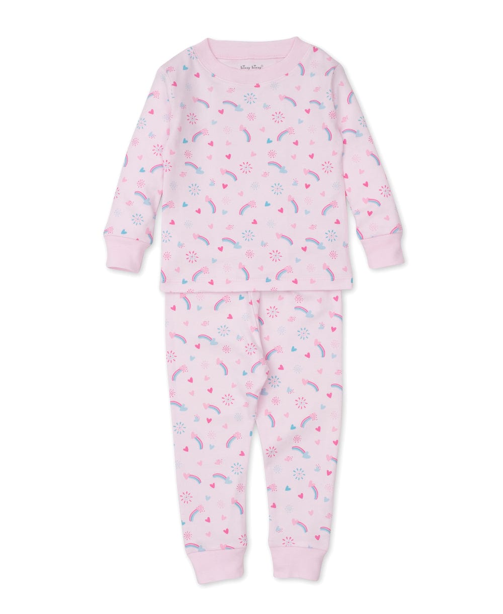 Kissy Kissy Pajama Set Snug Hearts and Rainbows baby girl