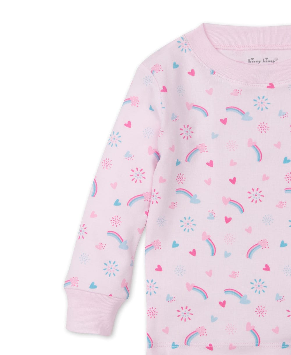 Kissy Kissy Kissy Kissy Pajama Set Snug Hearts and Rainbows - Little Miss Muffin Children & Home
