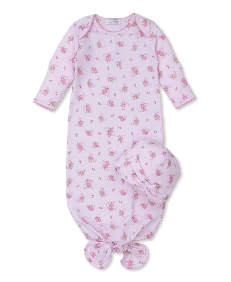 Kissy Kissy Kissy Kissy Sack with Hat Set Print Pink Rose Scrolls - Little Miss Muffin Children & Home