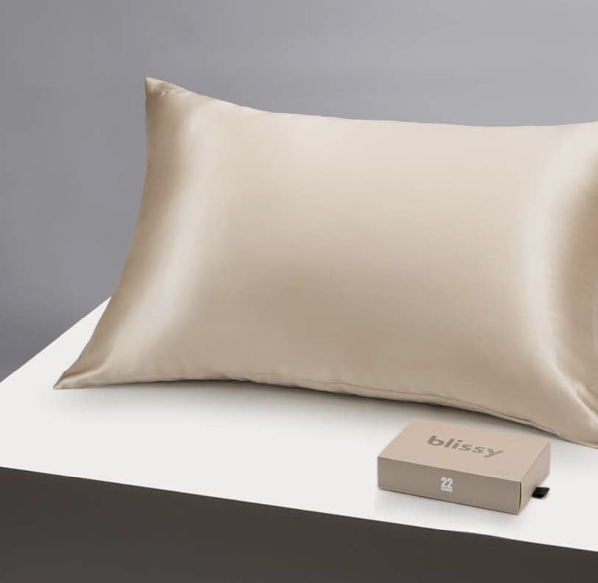 King-Sized Champagne Silk Pillowcase