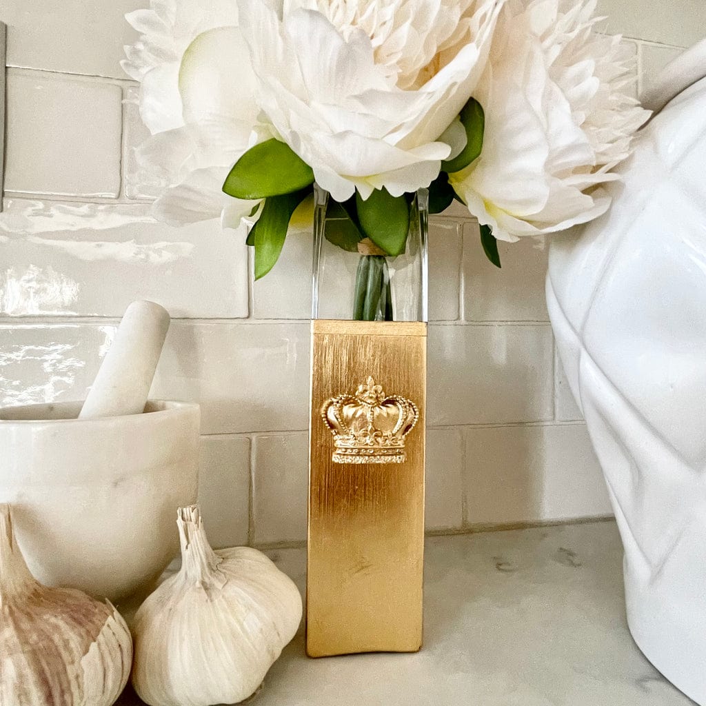 Susan Lange Designs Susan Lange Designs Square Bud Vase King Crown - Little Miss Muffin Children & Home