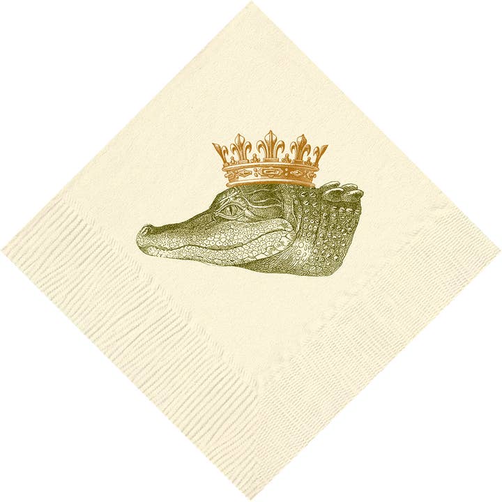 King Gator Cocktail Napkins