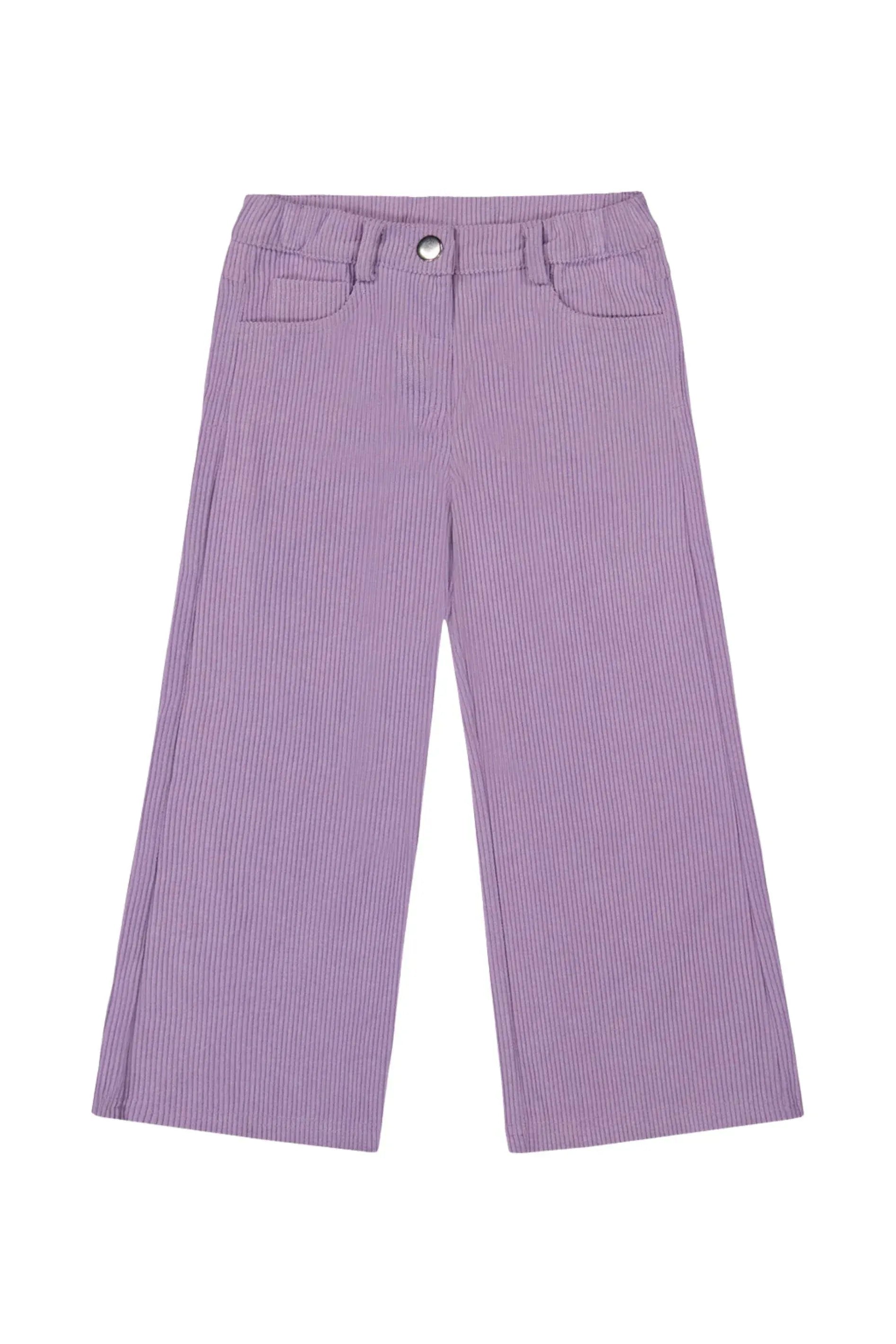 Stretch Corduroy Wide Leg Pant in Lavender