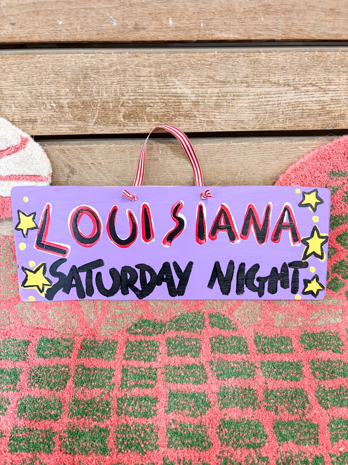 LA Saturday Night 6"x16" Wood Sign