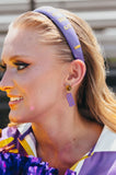 Brianna Cannon Wholesale Brianna Cannon LSU Purple Thin Embroidered Headband - Little Miss Muffin Children & Home