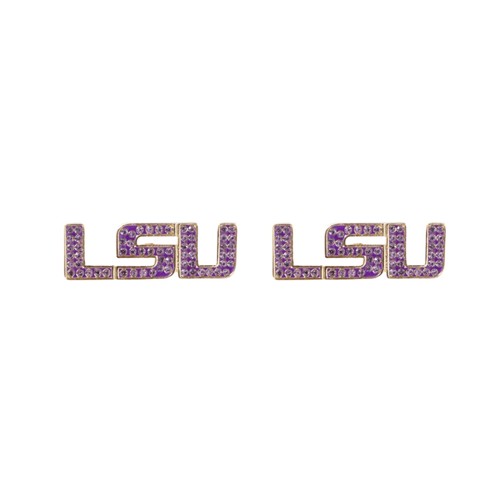 Brianna Cannon Wholesale Brianna Cannon LSU Pavé Logo Stud Earrings - Little Miss Muffin Children & Home