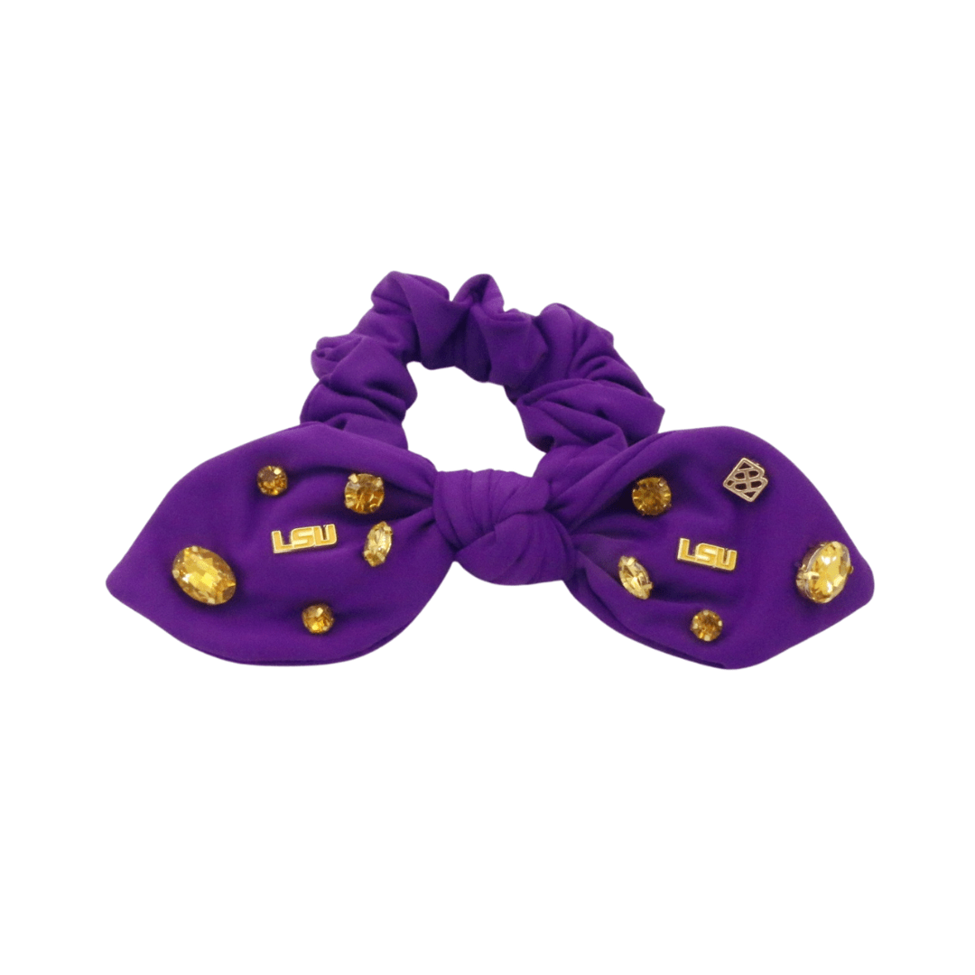 Brianna Cannon Wholesale Brianna Cannon LSU Purple Logo Bow Scrunchie - Little Miss Muffin Children & Home