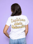 LSU Vintage Louisiana State University Women's Sequin Design White Tee