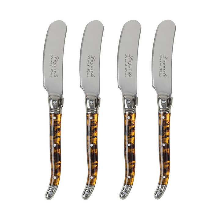 Laguiole 4pc Spreader Set  with Tortoise Shell Handle