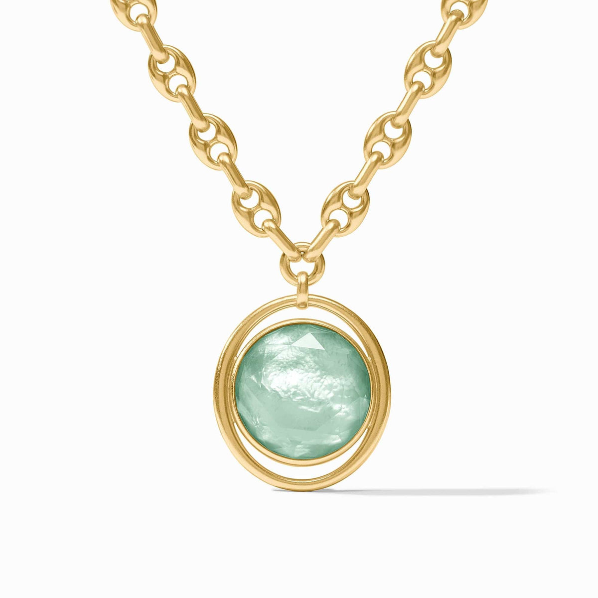 Laguna Statement Necklace with Iridescent Aquamarine Blue