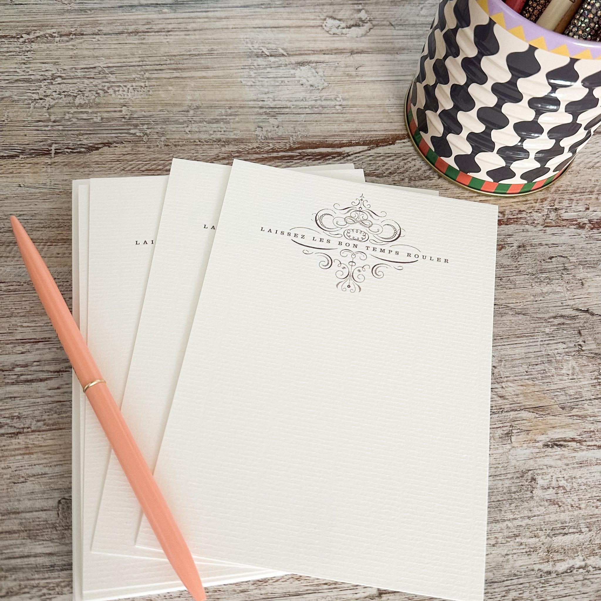 Laissez Les Bon Temps Rouler A6 Note Cards with envolope